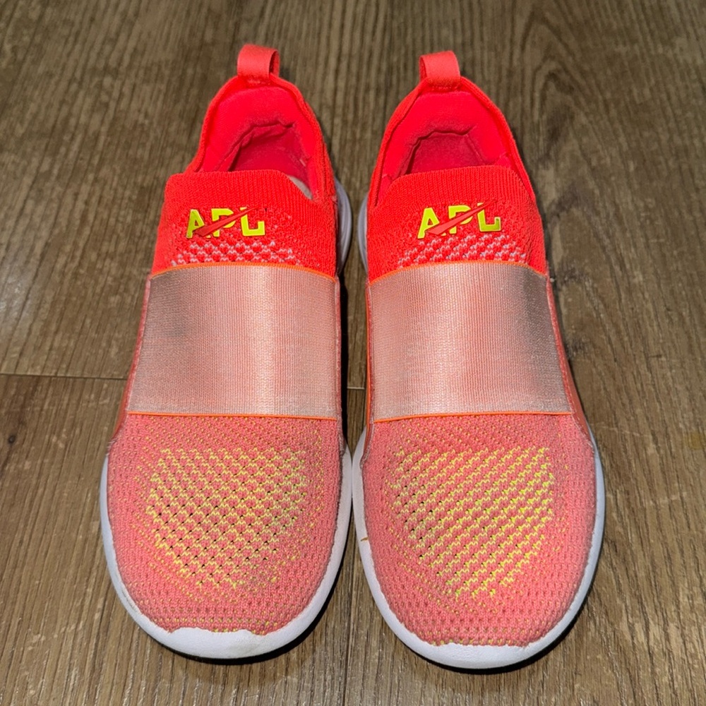 Apl shoes for children size 1. Good conditon. Color is pink and orange.